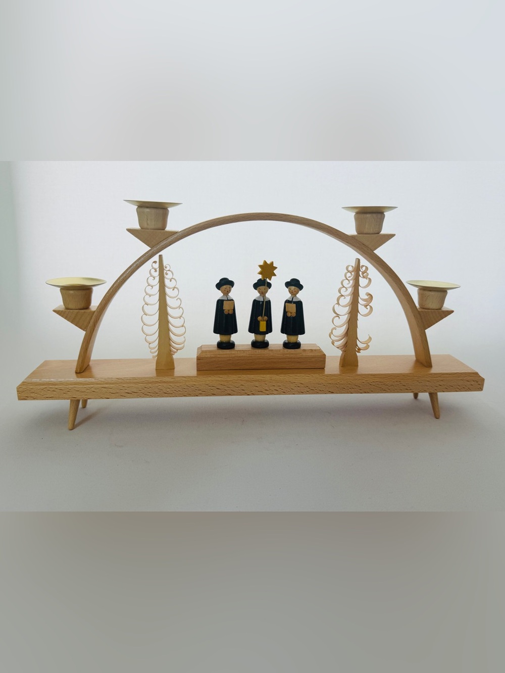 Vintage Original Erzgebirge Wooden Christmas Candle Arch Schwibbogen Germany